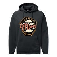 Baseball Mom Design, Wo Baseball Design, Baseball Lover Performance Fleece Hoodie