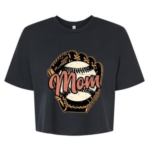 Baseball Mom Design, Wo Baseball Design, Baseball Lover Bella+Canvas Jersey Crop Tee