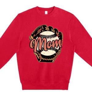 Baseball Mom Design, Wo Baseball Design, Baseball Lover Premium Crewneck Sweatshirt