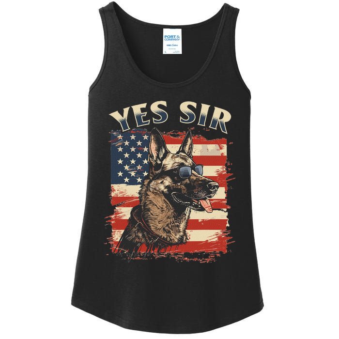 Belgian Malinois Dog Breed Yes Sir Ladies Essential Tank