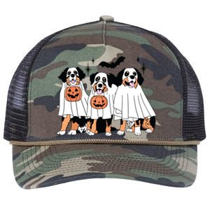 Bernese Mountain Dog Halloween Dog Fall For Bernese Mama Retro Rope Trucker Hat Cap