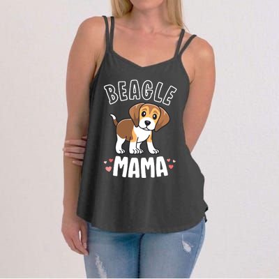 Beagle Mama Dog Mom For Women Gift For Beagle Lover Women's Strappy Tank