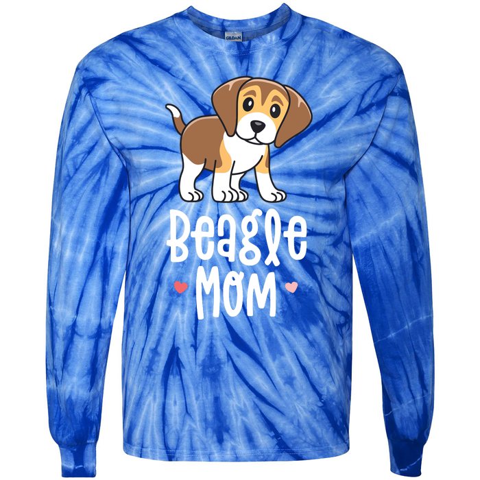 Beagle Mom Dog Mama For Women Gift For Tie-Dye Long Sleeve Shirt