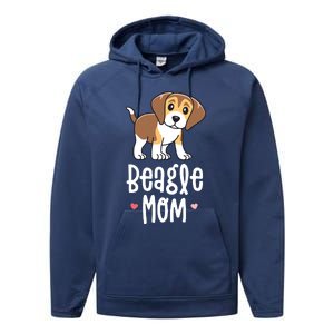 Beagle Mom Dog Mama For Women Gift For Performance Fleece Hoodie