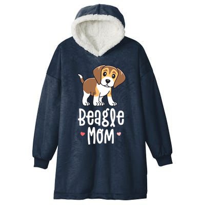 Beagle Mom Dog Mama For Women Gift For Hooded Wearable Blanket