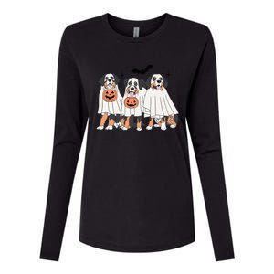 Bernese Mountain Dog Halloween Dog Fall For Bernese Mama Womens Cotton Relaxed Long Sleeve T-Shirt