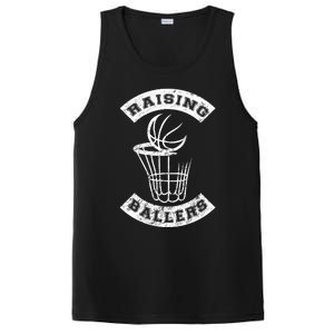 Basketball Mom Dad Mother Father Parenting Gift Raising Ballers Cute Gift PosiCharge Competitor Tank