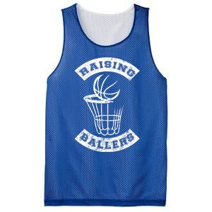 Basketball Mom Dad Mother Father Parenting Gift Raising Ballers Cute Gift Mesh Reversible Basketball Jersey Tank