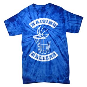 Basketball Mom Dad Mother Father Parenting Gift Raising Ballers Cute Gift Tie-Dye T-Shirt