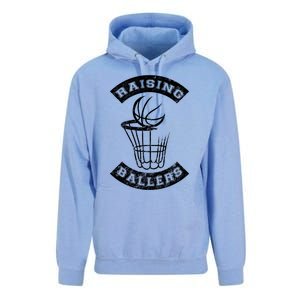 Basketball Mom Dad Mother Father Parenting Gift Raising Ballers Cute Gift Unisex Surf Hoodie