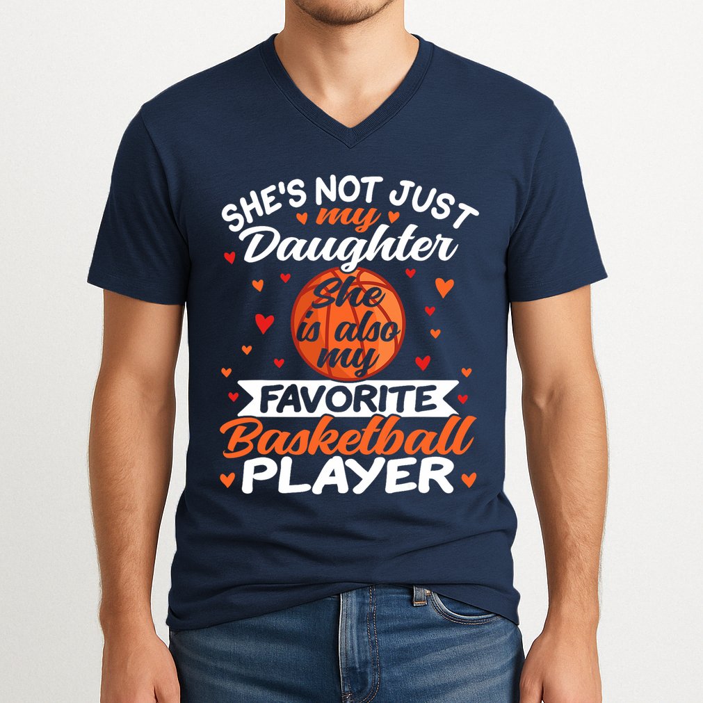 Basketball Mom Dad V-Neck T-Shirt