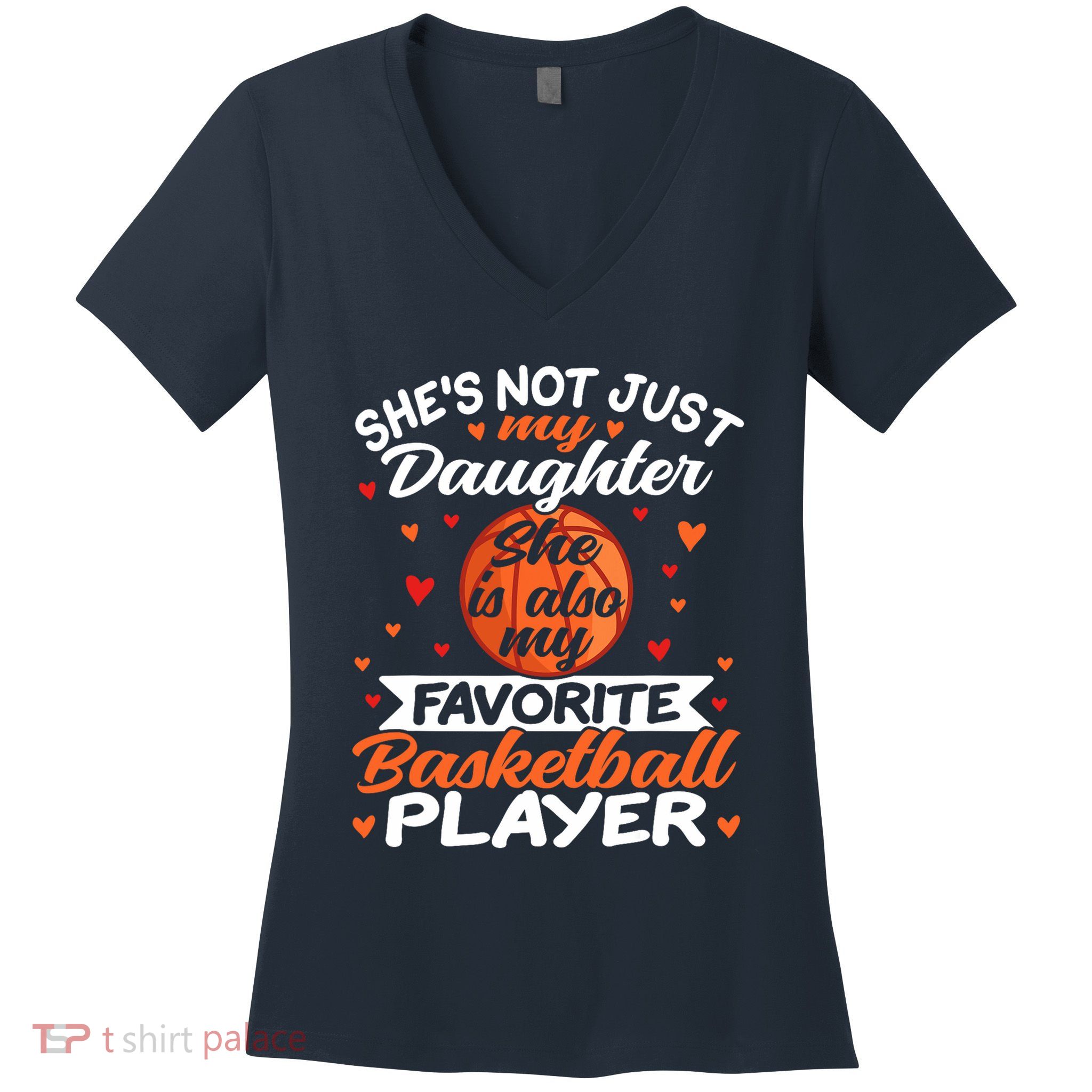 Basketball Mom Dad Women's V-Neck T-Shirt