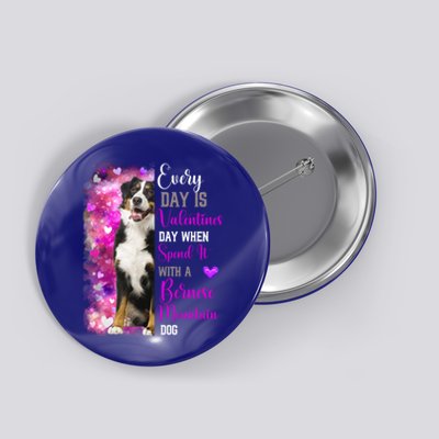 Bernese Mountain Dog Mom Funny Valentines Day Dog Lovers Gift Button