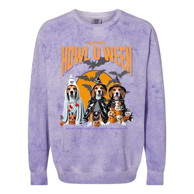 Beagle Mom Dad Halloween Lovers Colorblast Crewneck Sweatshirt