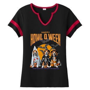 Beagle Mom Dad Halloween Lovers Ladies Halftime Notch Neck Tee