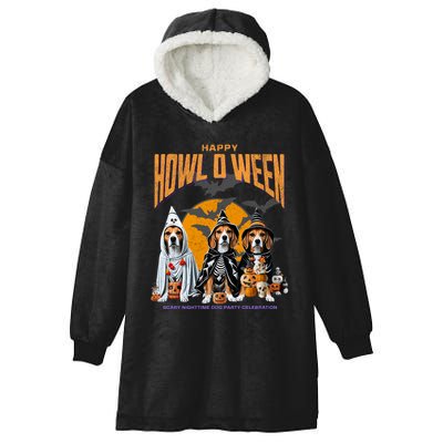 Beagle Mom Dad Halloween Lovers Hooded Wearable Blanket