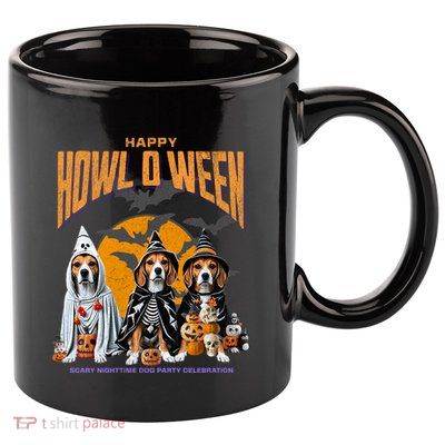 Beagle Mom Dad Halloween Lovers 11oz C Handle Ceramic Mug