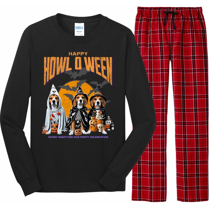 Beagle Mom Dad Halloween Lovers Long Sleeve Pajama Set