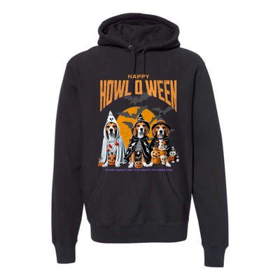 Beagle Mom Dad Halloween Lovers Premium Hoodie