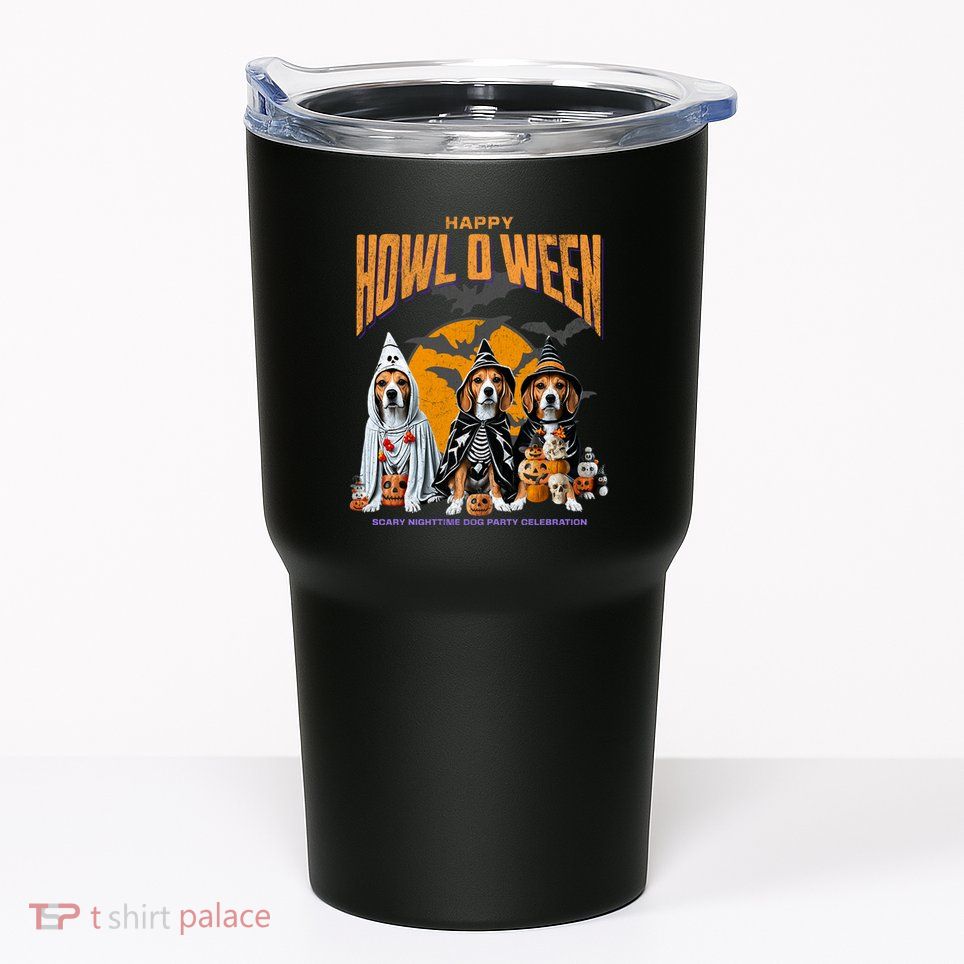Beagle Mom Dad Halloween Lovers Tumbler