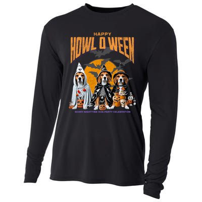 Beagle Mom Dad Halloween Lovers Cooling Performance Long Sleeve Crew