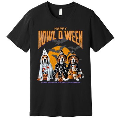 Beagle Mom Dad Halloween Lovers Premium T-Shirt