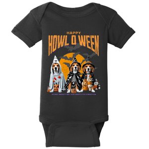 Beagle Mom Dad Halloween Lovers Baby Bodysuit