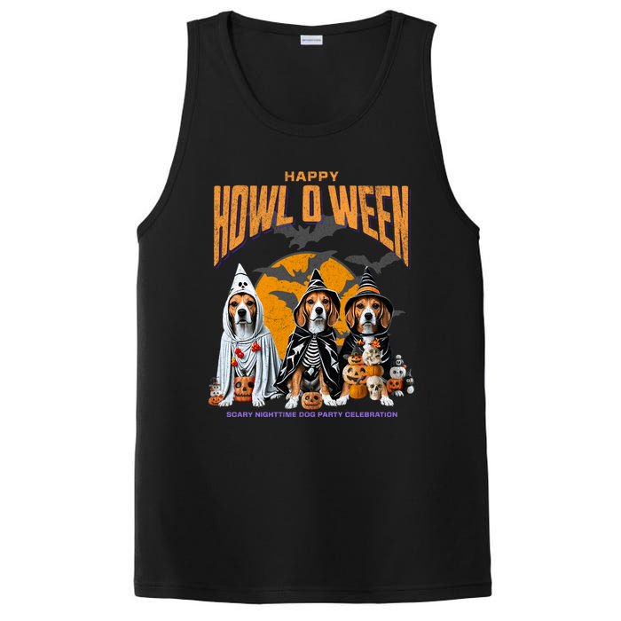 Beagle Mom Dad Halloween Lovers PosiCharge Competitor Tank