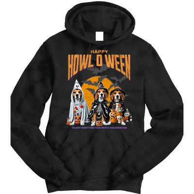 Beagle Mom Dad Halloween Lovers Tie Dye Hoodie