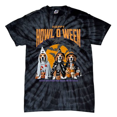 Beagle Mom Dad Halloween Lovers Tie-Dye T-Shirt