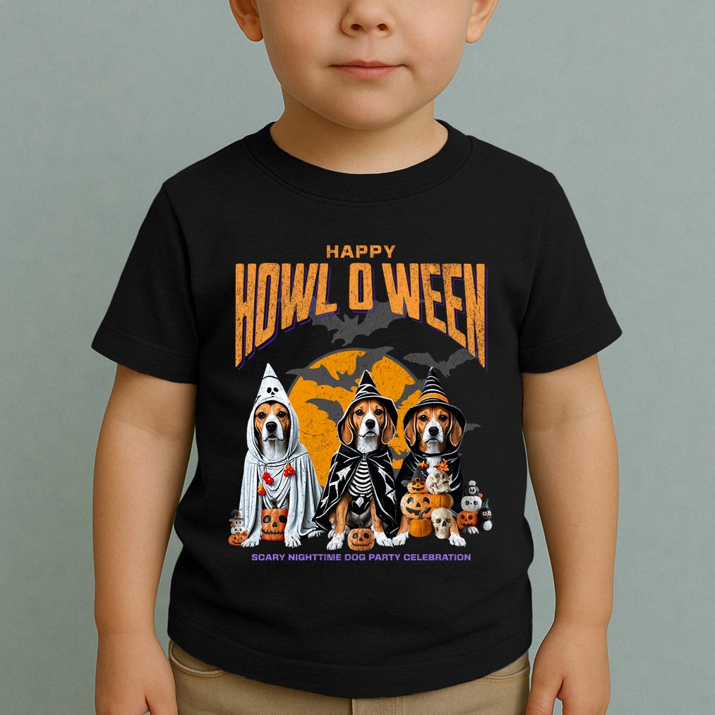 Beagle Mom Dad Halloween Lovers Toddler T-Shirt