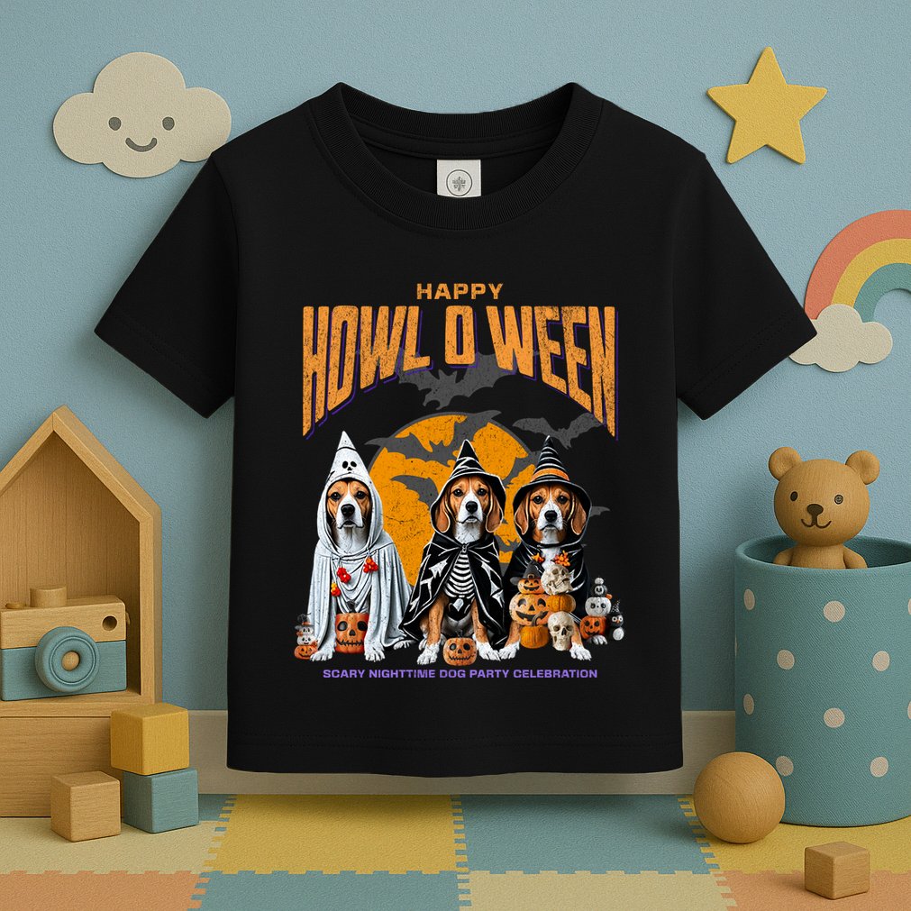 Beagle Mom Dad Halloween Lovers Toddler T-Shirt