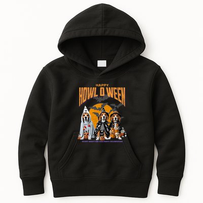 Beagle Mom Dad Halloween Lovers Kids Hoodie