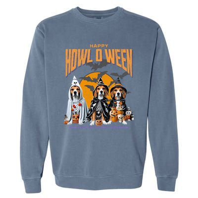 Beagle Mom Dad Halloween Lovers Garment-Dyed Sweatshirt