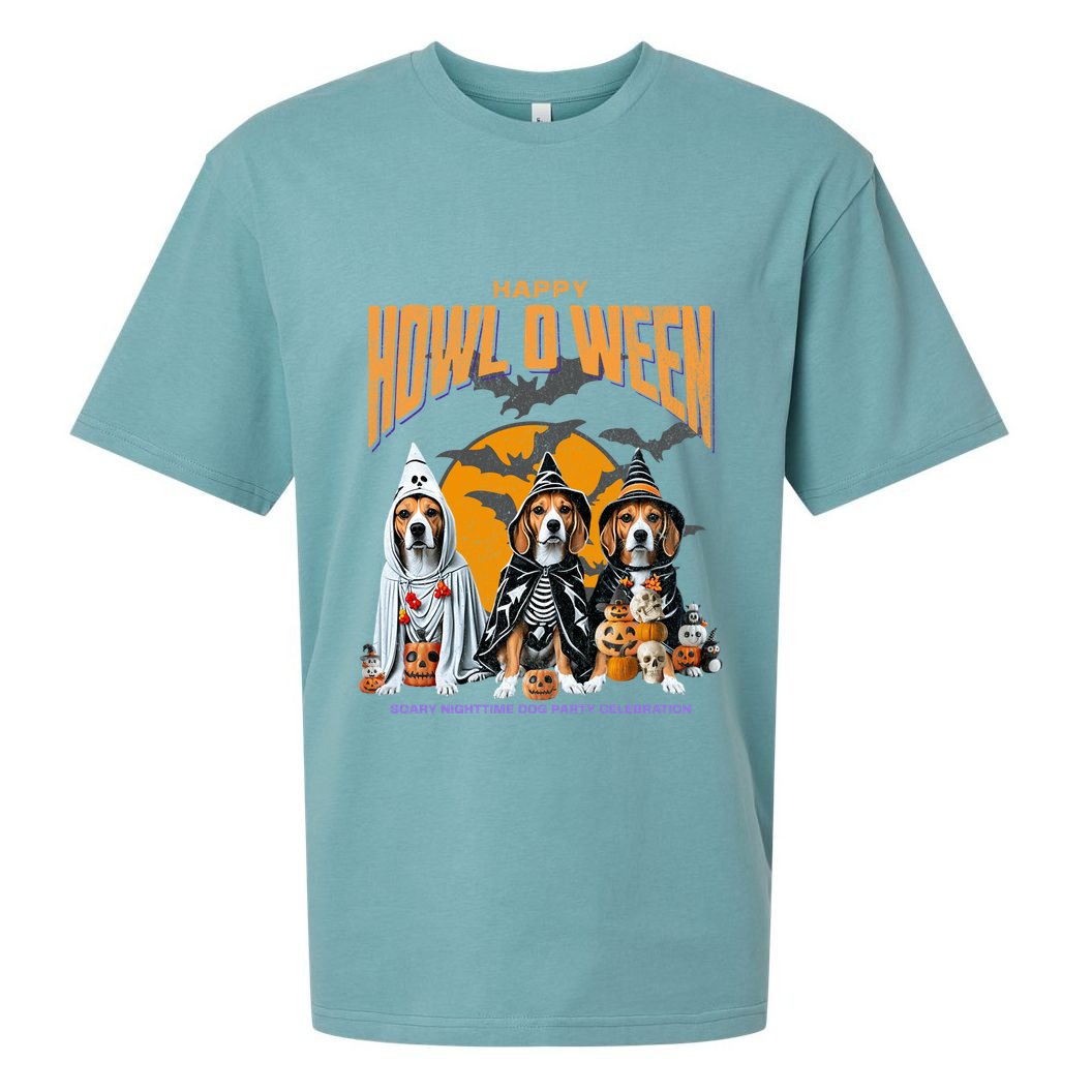 Beagle Mom Dad Halloween Lovers Sueded Cloud Jersey T-Shirt