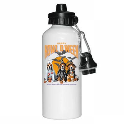 Beagle Mom Dad Halloween Lovers Aluminum Water Bottle