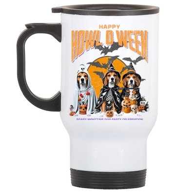 Beagle Mom Dad Halloween Lovers Stainless Steel Travel Mug