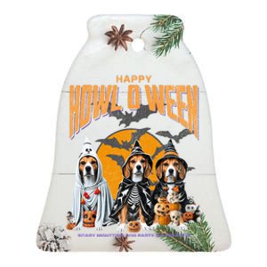 Beagle Mom Dad Halloween Lovers Ceramic Bell Ornament