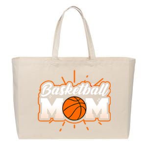 Basketball Mom Design Basketball Gift Cotton Canvas Jumbo Tote