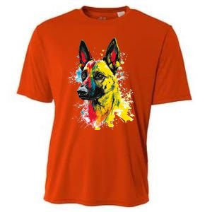 Belgian Malinois Dog Graphic Pet Art Belgian Malinois Cooling Performance Crew T-Shirt