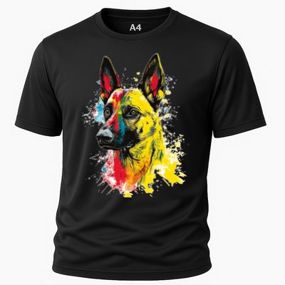 Belgian Malinois Dog Graphic Pet Art Belgian Malinois Cooling Performance Crew T-Shirt