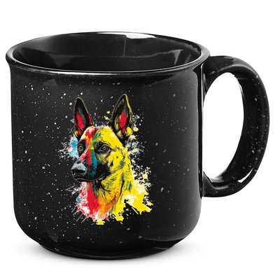 Belgian Malinois Dog Graphic Pet Art Belgian Malinois 15oz Campfire Ceramic Mug