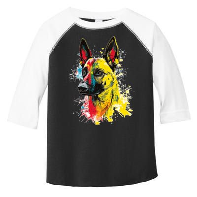 Belgian Malinois Dog Graphic Pet Art Belgian Malinois Toddler Fine Jersey T-Shirt
