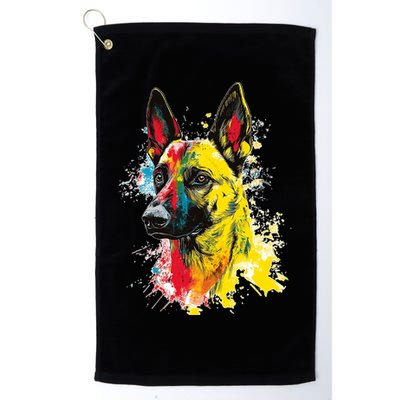 Belgian Malinois Dog Graphic Pet Art Belgian Malinois Golf Towel