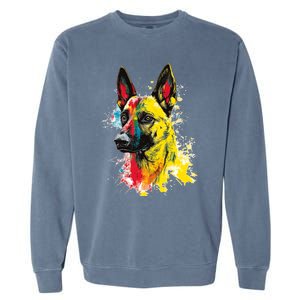 Belgian Malinois Dog Graphic Pet Art Belgian Malinois Garment-Dyed Sweatshirt