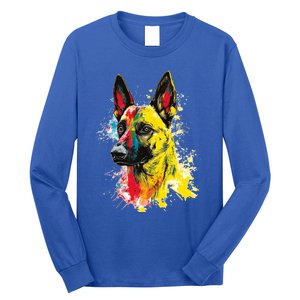 Belgian Malinois Dog Graphic Pet Art Belgian Malinois Long Sleeve Shirt