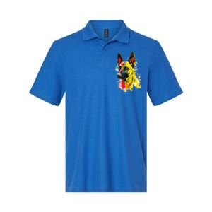 Belgian Malinois Dog Graphic Pet Art Belgian Malinois Softstyle Adult Sport Polo