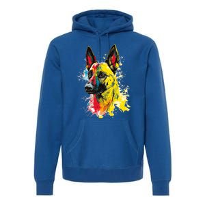 Belgian Malinois Dog Graphic Pet Art Belgian Malinois Premium Hoodie