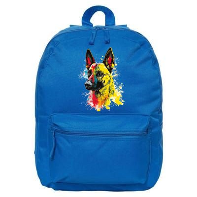 Belgian Malinois Dog Graphic Pet Art Belgian Malinois 16 in Basic Backpack