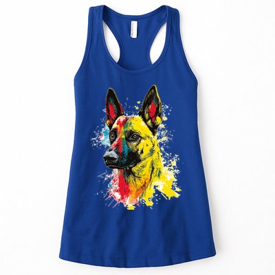 Belgian Malinois Dog Graphic Pet Art Belgian Malinois Womens Tank Top